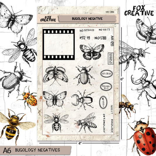 Bugology Negative – A6 Clear Stamp Set TFC 2618 (£13.20 Inc VAT)