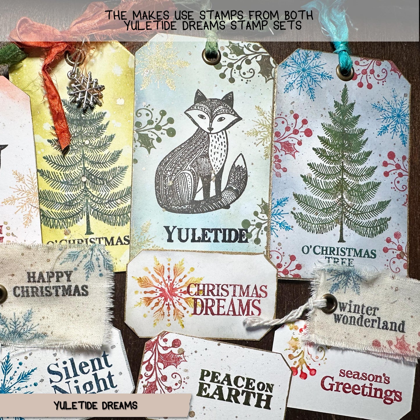 YULETIDE DREAMS – WINTER, Rustic Christmas Clear Stamp Set (6”x8”) TFC 2514
