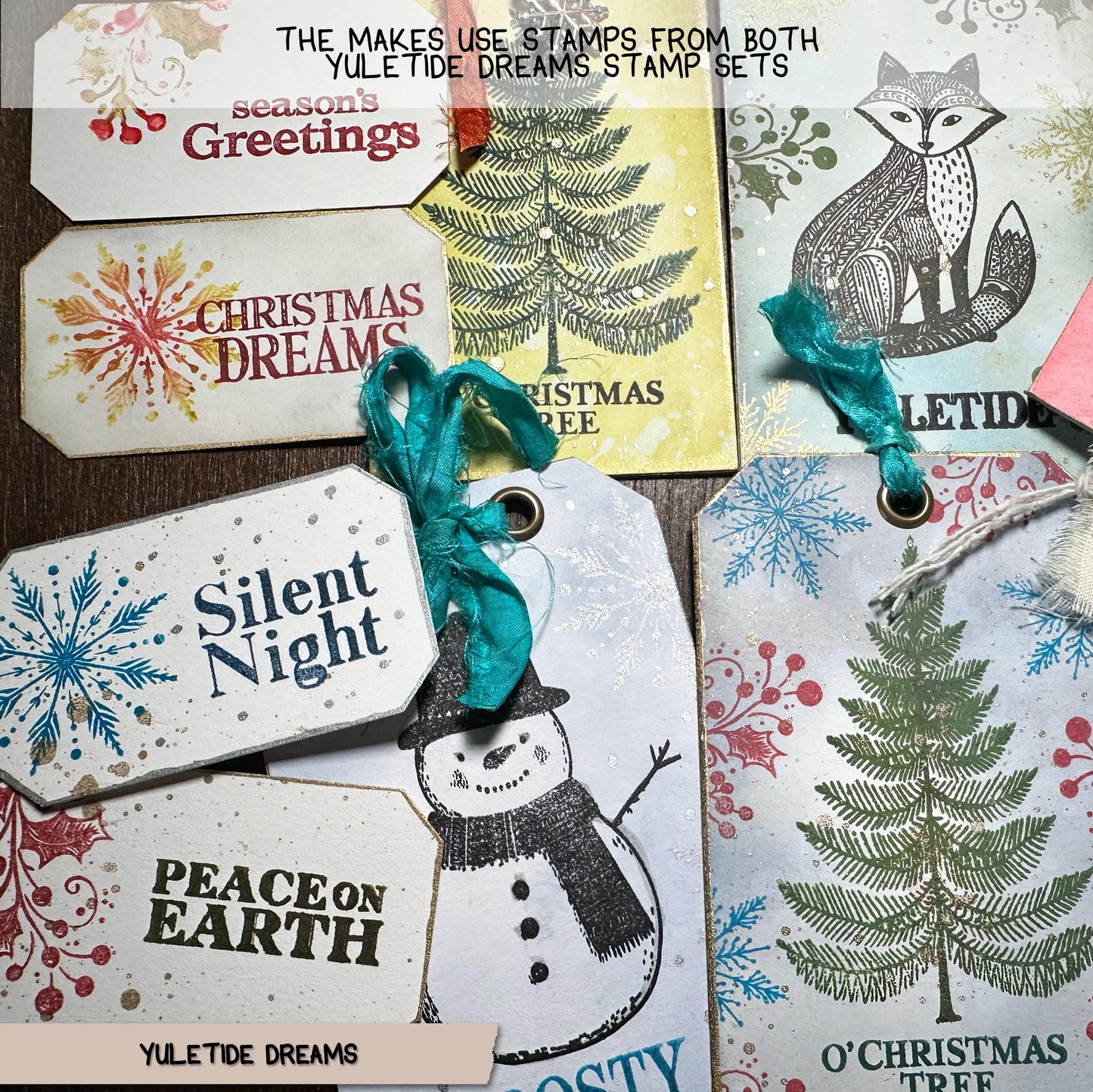 YULETIDE DREAMS – WINTER, Rustic Christmas Clear Stamp Set (6”x8”) TFC 2514